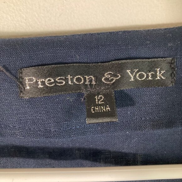 Womens Preston & York Linen Cotton Open Cardigan Jacket Navy 12 - Picture 5 of 7